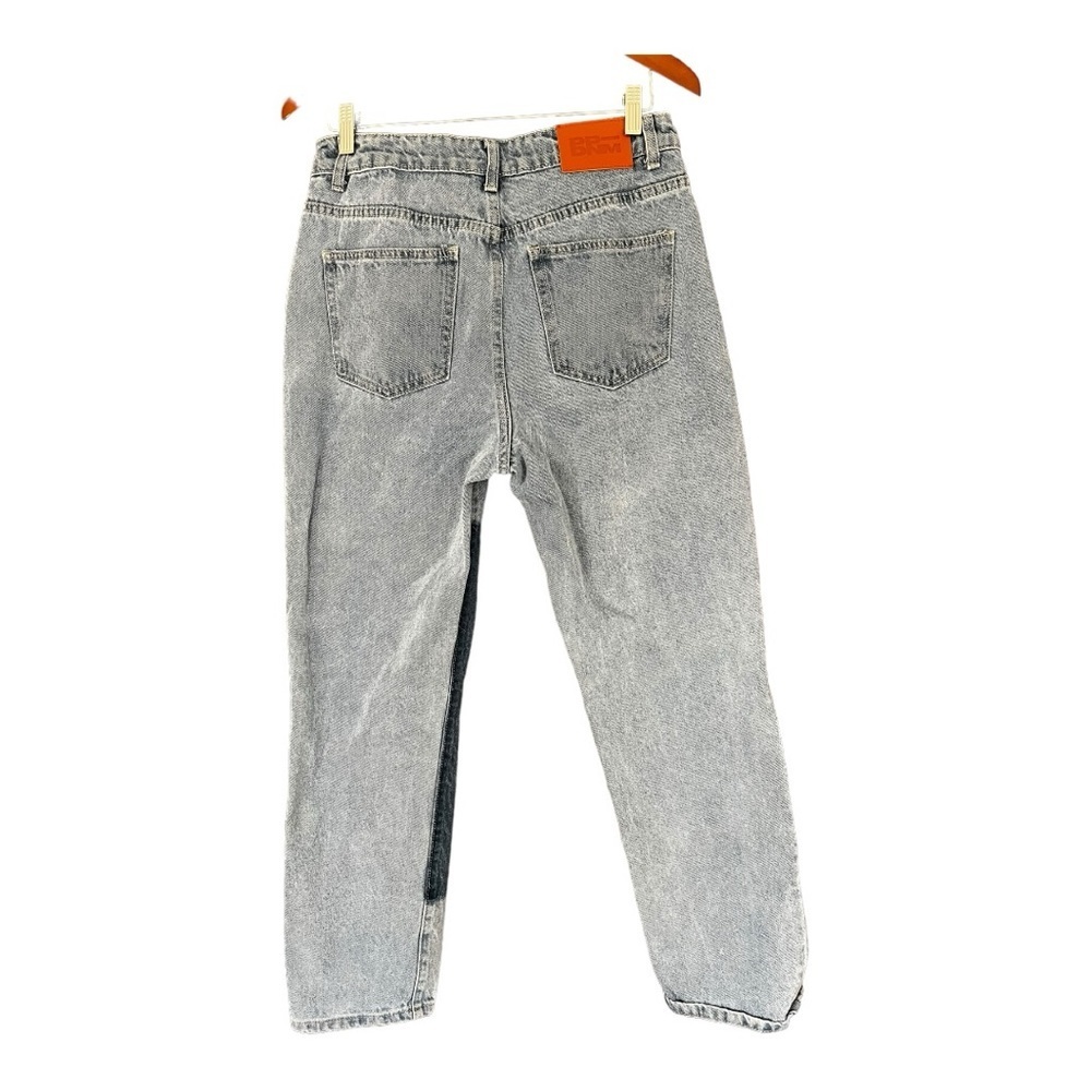 Princess Polly Patchwork Jeans Women Light Denim High Rise Straight Leg sz 6 - Picture 2 of 4